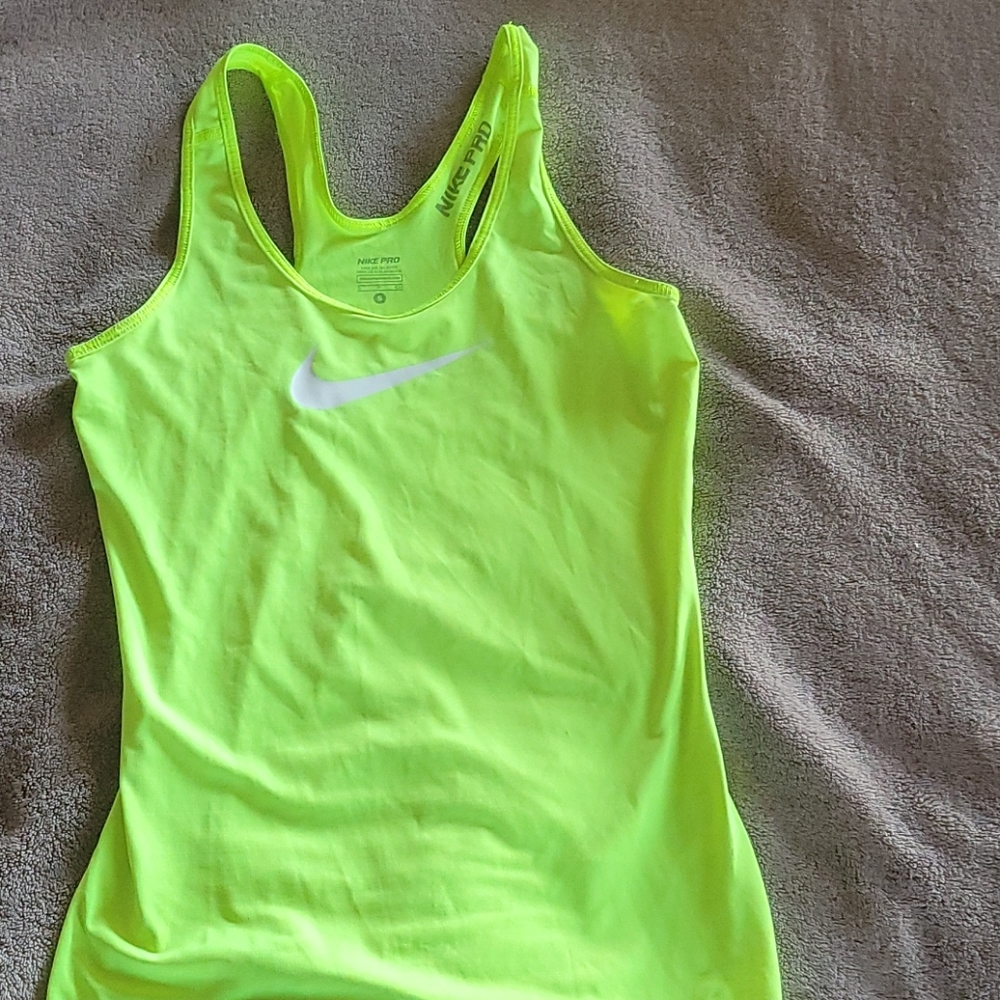Lime Nike Pro tank